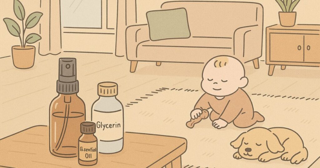 アロマスプレーを作る人が抱える悩みを一覧で示す図(子ども・ペット・肌トラブルなど)