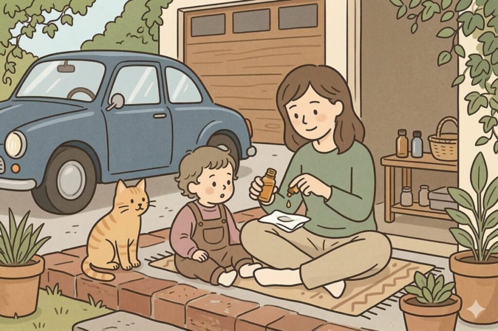 密閉された車内で使うアロマスプレーに入れる精油の適切な滴数